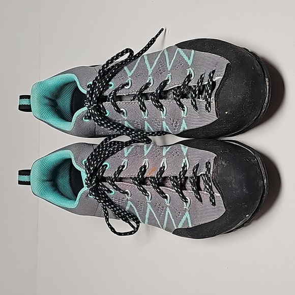 Scarpa Crux Air EU 38 US 7 Hiking Approach Shoes Smoke Ice Green Trail Vibram - Picture 2 of 16